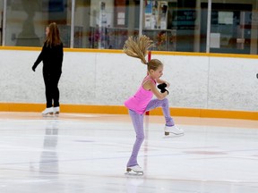 Members of the Sudbury Skating Club train at Gerry McCrory Countryside Sports Complex in Sudbury, Ontario on Tuesday, September 1, 2020.