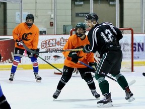 The Sherwood Park Crusaders are hopeful that they will get to face off against an actual opponent early next month. Photo courtesy Target Photography