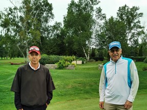 Todd Zadow, left, added the Southampton Golf and Country Club Senior Mens Club Champion title to his earlier Men's Club Champion title. Mike Pitzen, right, won the Diamond Division Club Championship.
(supplied photo)