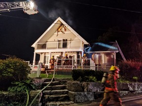 Damage from fire to this home at 66 Grand Street in Port Dover Friday morning was pegged at $80,000. The Norfolk County Fire Department reports no injuries and that the structure was insured. – Norfolk County Fire Department photo