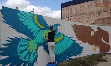 A new mural between Habitual Chocolate and Dee-Lights Bakery and Fine Foods Ð the site of the long demolished Capital Theatre Ð will give locals a new view heading either way on Dundas Street. Local artist Corryn Bamber finished the project this summer.

Submitted photo