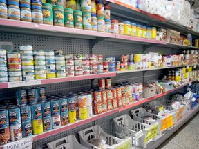 In past years the Helping Hand Food Bank shelves filled up after their one-day fall food blitz, followed by community food drives from Thanksgiving to Christams. This winter the Tillsonburg food bank will stock its shelves through a September gift card drive. (Chris Abbott/Norfolk Tillsonburg News/File Photo)