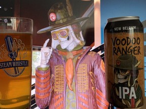 A bigger than life VooDoo Ranger greets visitors to New Belgium Brewing Co. in Fort Collins, Col. The ranger graces cans of the brewery's IPA which is now made at Toronto's Steam Whistle Brewing. (BARBARA TAYLOR, The London Free Press)