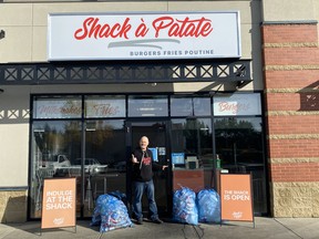 Shack à Patate announced it would donate all the bottle deposit money it collects from September 2020 to September 2021 to École Père Kenneth Kearns Catholic Elementary. Photo Supplied