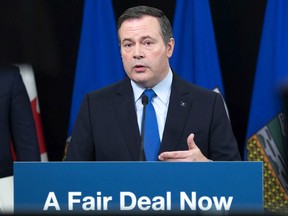 Premier Jason Kenney said Thursday Alberta would not be taking part in a national pharmacare program if one was created and would have to look at the details of the national childcare system promised in the speech. Postmedia File