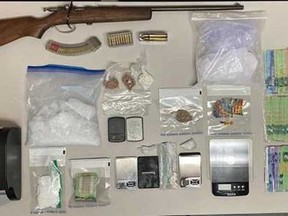 Four individuals are facing drugs and weapons charges following an arrest by Bonnyville RCMP.