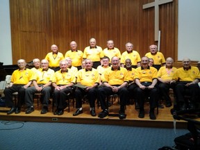 The Kiwanis Club of Festival City, best known for its Golden Oldies concerts at local nursing homes, has disbanded due to the COVID-19 pandemic after 44 years as a men's social club that promoted and donated to local charitable causes. Pictured, the Kiwanis Golden Oldies pose for a photo after their concert at Greenwood Court in Stratford last year. (Submitted photo)