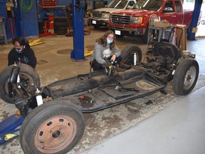 Adrian Rajkumar and Kady Smith are among the Simcoe Composite School students that will be working on two rebuild projects planned for Motorama 2022. (CONTRIBUTED)