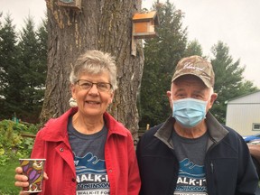Hanover's Marilyn and Don Emke were two of many who took part in Walk the Block for Parkinson’s. About $26,876 has been raised in Hanover, while across the region that number sits at around $200,000. Donations are still open and can be made online at www.walktheblock.ca.