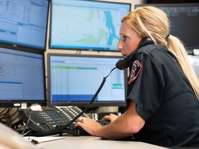 An EMS dispatcher with the Regional Municipality of Wood Buffalo's Regional Emergency Services. Supplied Image/RMWB