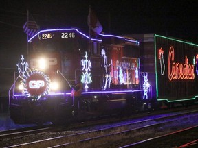 The COVID-19 pandemic has derailed Canadian Pacific’s popular holiday train for 2020. (Greg Colgan/Woodstock Sentinel-Review file photo)
