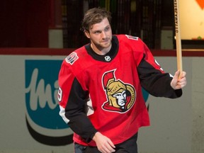 Ottawa Senators right winger Bobby Ryan won the Masterton Trophy last night. USA TODAY