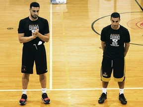 Former OUA all-stars Joe Rocca, left, and Mike Rocca of Sarnia founded the Rocca Elite Basketball Academy in 2017. (Contributed Photo)