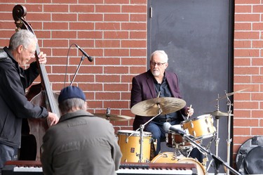 Tony Simpkin Trio performs at Downtown Jazzed Up, outside the YMCA in downtown Sudbury, Ontario, on Saturday, September 12, 2020. Ben Leeson/The Sudbury Star/Postmedia Network