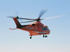 An Ornge helicopter air ambulance. File photo