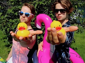 Two brothers, Jared and Brody Atkin, are attempting to complete a trade challenge from rubber ducks to a private island. Submitted