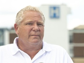 Premier Doug Ford announced a $2 million injection into a company to manufacture more comfortable face masks Friday. Ford said new job numbers show the economy is growing again despite heavy financial losses across all sectors since the pandemic hit in early 2020. 
FILE