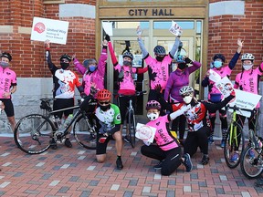 A baker's dozen of cyclists turned up at Belleville City Hall Saturday morning for Bike 4 United Way, an annual Ontario Public Service employee charity ride which has raised over $330,000 since 2012, for United Ways across Ontario. The cyclists embarked on rides Saturday and Sunday covering nearly 200 km through Prince Edward County.
TIM MEEKS