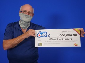 William Denholm of Brantford won the guaranteed $1-million prize in the Aug. 15 Lotto 6/49 draw.