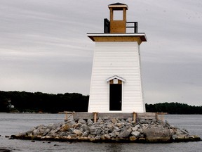 The entrance to the Five Mile Light is seen during a boat tour on Tuesday. (RONALD ZAJAC/The Recorder and Times)