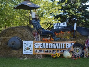 The display in front of the Seeleys' at the northern edge of Prescott is one of several throughout the area that promote the upcoming Spencerville Fair, which has gone virtual to maintain the agricultural celebration's 165-year tradition.
Tim Ruhnke/The Recorder and Times