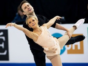 Michael Marinaro of Sarnia and Kirsten Moore-Towers of St. Catharines have won two consecutive pairs titles at the Canadian figure skating championships. Dom Gagne/USA Today