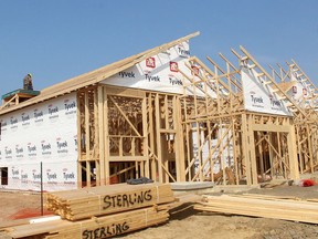 The several homes under construction in The Meadows subdivision, by Maple City Homes in Chatham on Thursday is one of many indications of the building boom going on across the municipality. Ellwood Shreve/Chatham Daily News/Postmedia Network
