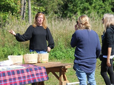Springfield Farm's  Eleanor McGrath chats with guests at Farm Hop. Photo on Saturday, September 12, 2020, in Apple Hill, Ont. Todd Hambleton/Cornwall Standard-Freeholder/Postmedia Network