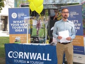Justin Lafontaine, program lead for the Ontario Tourism Innovation Lab, at the "Spark" launch for Cornwall and SDG. Photo on Thursday, Sept. 17, 2020, in Cornwall, Ont. Todd Hambleton/Cornwall Standard-Freeholder/Postmedia Network