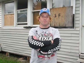 Shane Sarault standing near the back of the home he's been renting in Cornwall since last winter. Photo on Thursday, September 17, 2020, in Cornwall, Ont. Todd Hambleton/Cornwall Standard-Freeholder/Postmedia Network