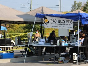Part of the setup on Saturday morning at the RachelÕs Kids Tent Sale. Photo on Saturday, September 26, 2020, in Cornwall, Ont. Todd Hambleton/Cornwall Standard-Freeholder/Postmedia Network