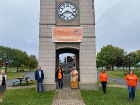 Handout Not For Resale
The City of Cornwall commemorated Orange Shirt Day, by erecting an orange banner on the clocktower, as well as by turning the colors of both the Justice Building and Memorial Park fountains to orange. Handout/Cornwall Standard-Freeholder/Postmedia Network