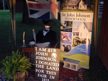 The Sir John Johnson Manor House display at the 209th Williamstown Fair, held as a drive-through event on Saturday September 5, 2020 in Williamstown, Ont. Joshua Santos/Cornwall Standard-Freeholder/Postmedia Network