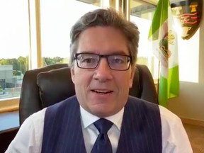 With cases high earlier this week but declining now, Mayor Rod Frank posted a video talking about the mask bylaw, which isnÕt triggered until there are 25 cases in Strathcona County.