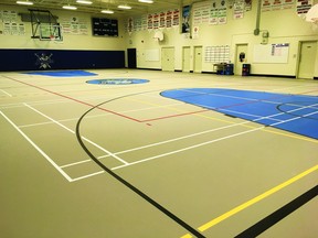 J.T. Foster High School has a new gym floor.