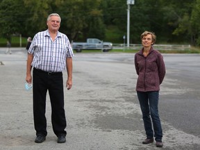 Mark Oliver and Susan Moore, members of the Concerned Citizens for our Community Environments.