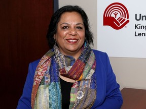 Bhavana Varma, president and CEO of the United Way of Kingston, Frontenac, Lennox and Addington. (Ian MacAlpine/The Whig-Standard)