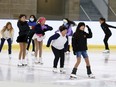 Sylvie Kendall teaches students in Skate Kingston's Star A group at the Invista Centre on Wednesday, Sept. 16, 2020. Ian MacAlpine/The Kingston Whig-Standard/Postmedia Network