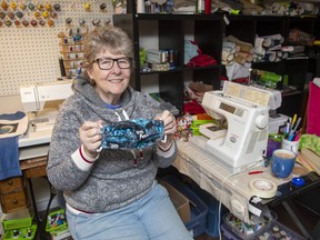 In April, Patricia Musty was using her sewing talent to make 10 to 15 masks a day in London. (Derek Ruttan/The London Free Press)