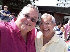 Mike Anthony pictured with Vic Fedeli. Facebook photo
