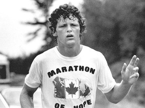 When Terry Fox was forced to stop on Sept. 1, 1980, 143 days after his quest to run across Canada had been launched, he had covered 5,373 kilometres but was not yet halfway to his destination. He died in June 1981, and within months Canadians picked up where he left off, organizing the first Terry Fox Run. File photo/Postmedia Network