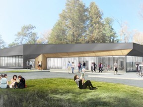 The Municipality of Callander's application for infrastructure funding, to support a new library, was not nominated by the province for the federal Investing in Canada infrastructure program. 
Supplied architectural rendering