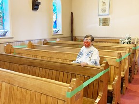 Dorothy Williams had the opportunity to take a step back in time and visit St. John's Anglican Church, where her mother was christened and her grandparents attended. Williams, who is 83 and from Mississauga, said visiting the church was one of the top items on her bucket list. Jennifer Hamilton-McCharles/The Nugget