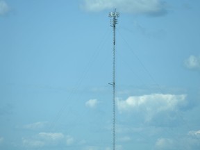 Rural connectivity and access to both improved cell service and internet have been a long-standing issue outside of major urban areas in Saskatchewan. A cell tower is shown under construction in the Pontrillas area, south of Nipawin on August 2, 2020. Photo Susan McNeil.