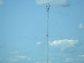 Rural connectivity and access to both improved cell service and internet have been a long-standing issue outside of major urban areas in Saskatchewan. A cell tower is shown under construction in the Pontrilas area, south of Nipawin on August 2, 2020. Photo Susan McNeil.