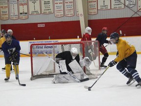 Returning players and hopefuls seeking to make the 2020-21 edition of the Pembroke Lumber Kings hit the ice at the Pembroke and Area Community Centre in the latter part of August as the team held a combined evaluation and training camp. Hope are the regular season can get underway on Oct. 1. Anthony Dixon