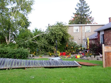 A severe storm with damaging winds, possibly a microbust, tore through the Drive-In Road area of Laurentian Valley on Sunday afternoon about 3 p.m., damaging homes, properties, trees and fences. Anthony Dixon