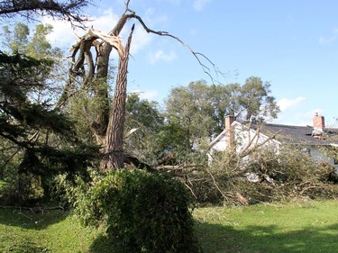 A severe storm with damaging winds, possibly a microbust, tore through the Drive-In Road area of Laurentian Valley on Sunday afternoon about 3 p.m., damaging homes, properties, trees and fences. Anthony Dixon