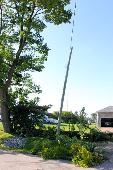 A severe storm with damaging winds, possibly a microbust, tore through the Drive-In Road area of Laurentian Valley on Sunday afternoon about 3 p.m., damaging homes, properties, trees and fences. Anthony Dixon