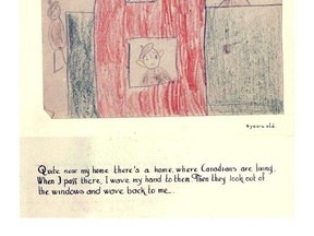 A page from an album presented to soldiers from the Perth Regiment from Dutch schoolchildren following the liberation of the Netherlands in 1945. (Stratford-Perth Archives)